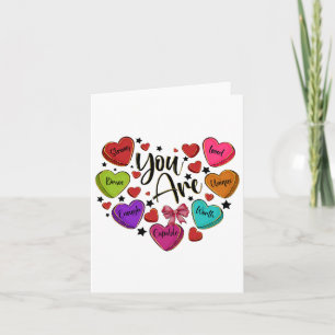 You Are Loved Worthy Enough Candy Heart Teacher Va Card