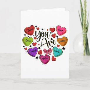 You Are Loved Worthy Enough Candy Heart Teacher Va Card