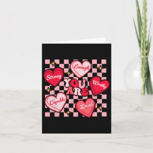 You Are Loved Worthy Enough Candy Heart Teacher Va Card