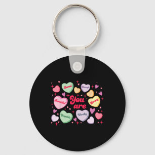 You Are Loved Worthy Enough Candy Heart Teacher Va Key Ring