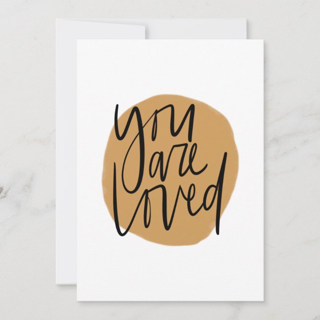 you are loved yellow thank you card (Front)