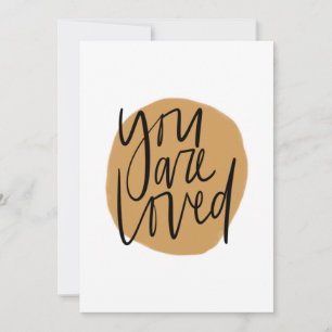 you are loved yellow thank you card