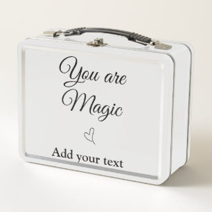 You are magic add your text image custom motivatio metal lunch box