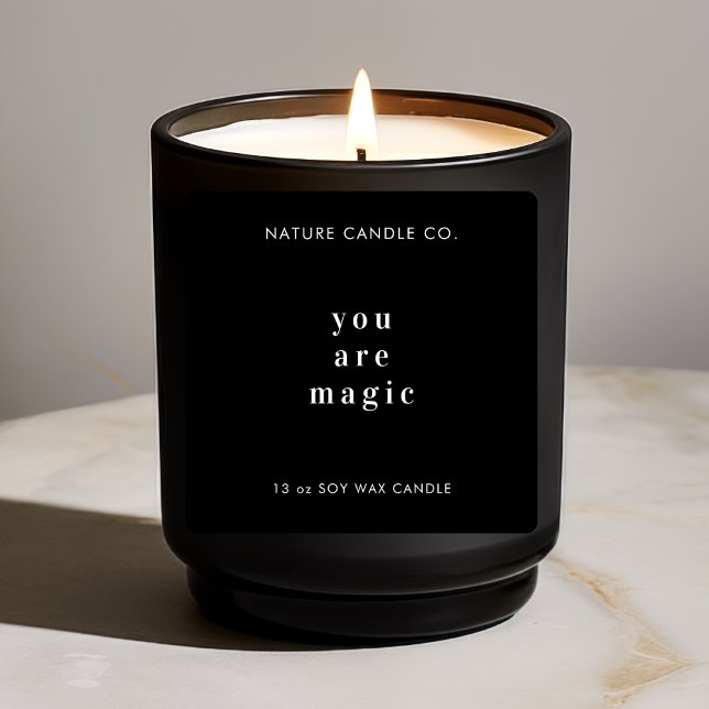 You Are Magic Minimalist Soy Candle  Square Sticker (Creator Uploaded)