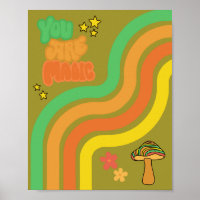 You Are Magic - Retro Mushroom