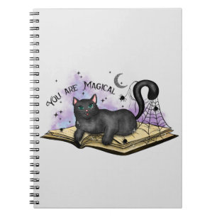 You Are Magical –Mystical Black Cat & Vintage Book