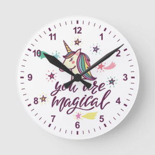 You Are Magical Round Clock
