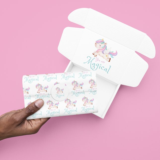 You Are Magical Unicorn Tissue Paper (Empower a special child with this, "You are magical" unicorn tissue paper! Matching collection! )