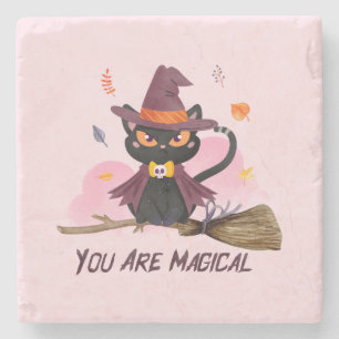 You Are Magical Witch Cat Stone Coaster