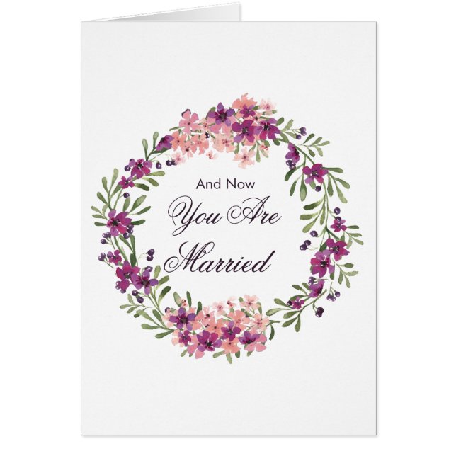 "You Are Married" Congratulations Wedding Card (Front)