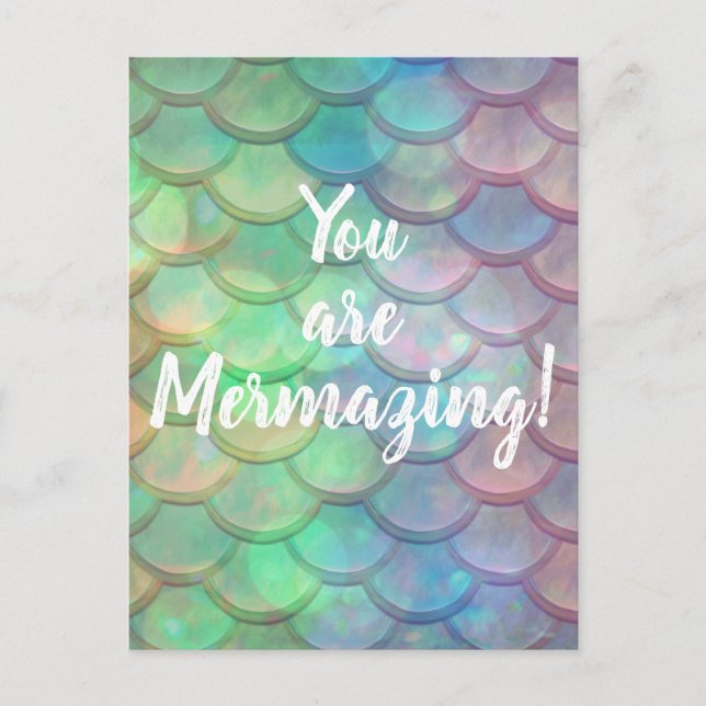 You are Mermazing Postcard (Front)