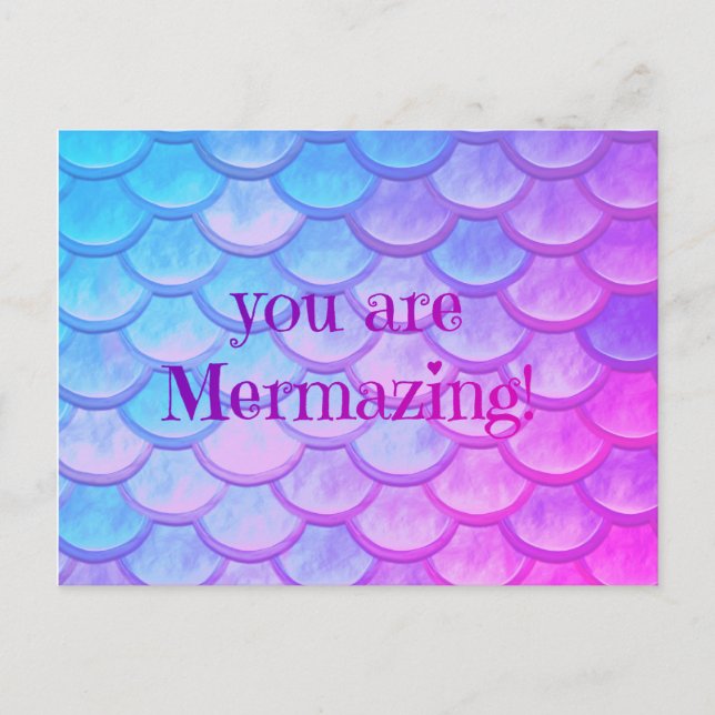 You are Mermazing Postcard (Front)
