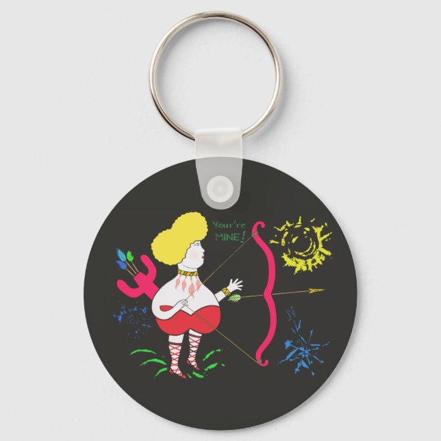 You Are MINE! Valentine's Love on a Key Ring (Front)