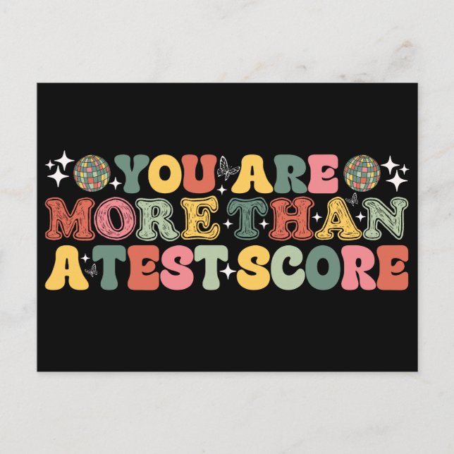 You Are More Than A Test Score Holiday Postcard (Front)