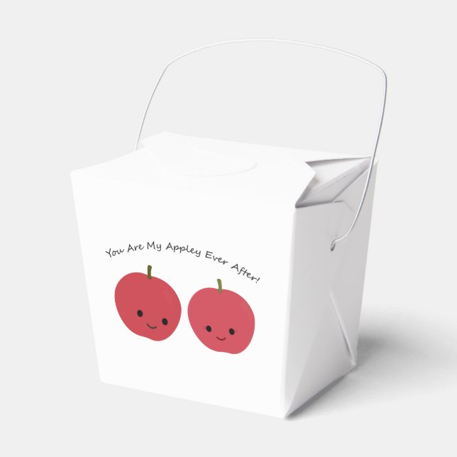 You are my Appley Ever After Apples Favour Box (Front Side)