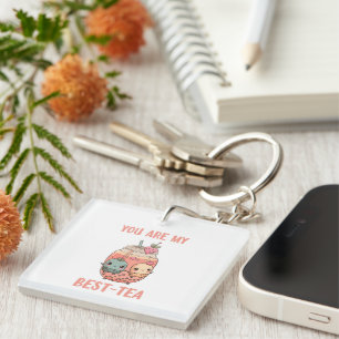 You are my best-tea kawaii boba bubble pearl tea m key ring