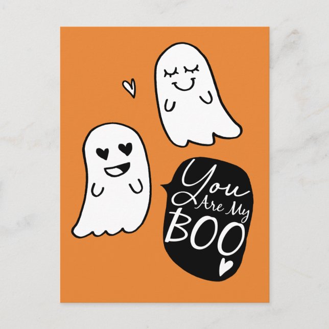 You Are My BOO! | Halloween Ghost Love Holiday Postcard (Front)