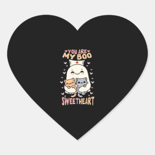 You are my boo Sweetheart Halloween cute ghost Nur Heart Sticker