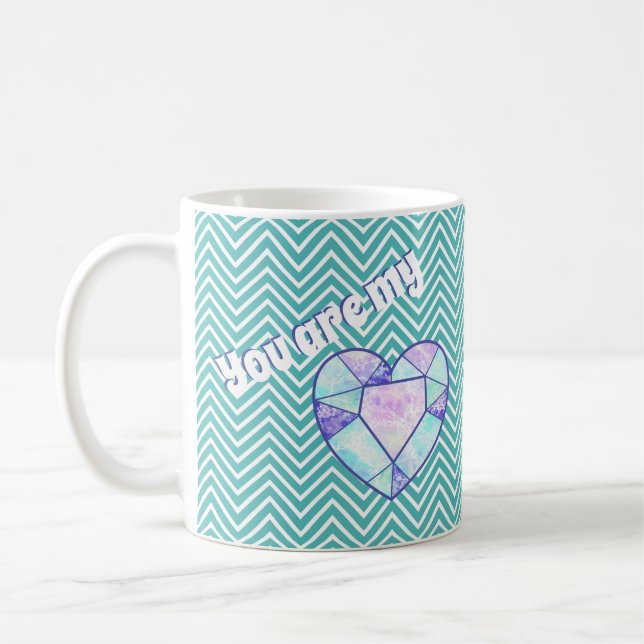 You are my DIAMOND heart Coffee Mug (Left)