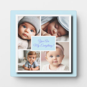You Are My Everything Photo Collage on Blue Plaque