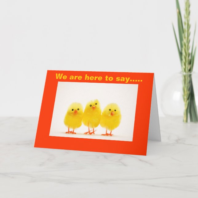 YOU ARE MY FAVORITE CHICK-HAPPY EASTER HOLIDAY CARD (Front)