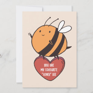YOU ARE MY FAVORITE HONEY BEE HOLIDAY CARD