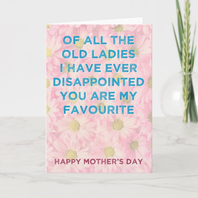 You are my favourite - funny Mother's day card (Front)