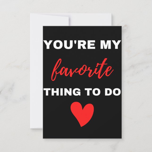 You Are My Favourite Thing To Do Thank You Card (Front)