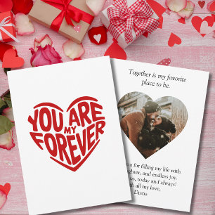 You Are My Forever Red Heart & Photo, Personalised
