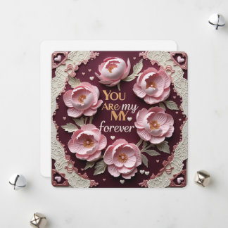 You are my forever valentine cards