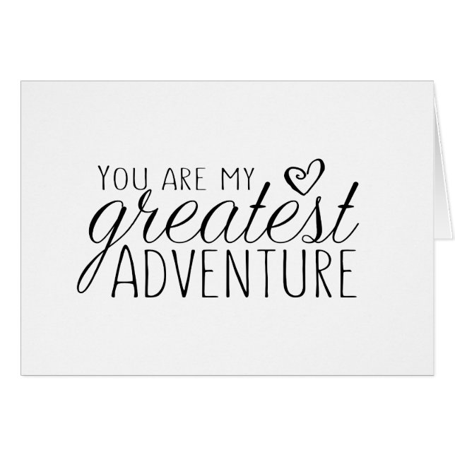You Are My Greatest Adventure wedding card (Front Horizontal)