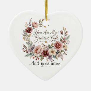 You are my greatest gift ceramic tree decoration