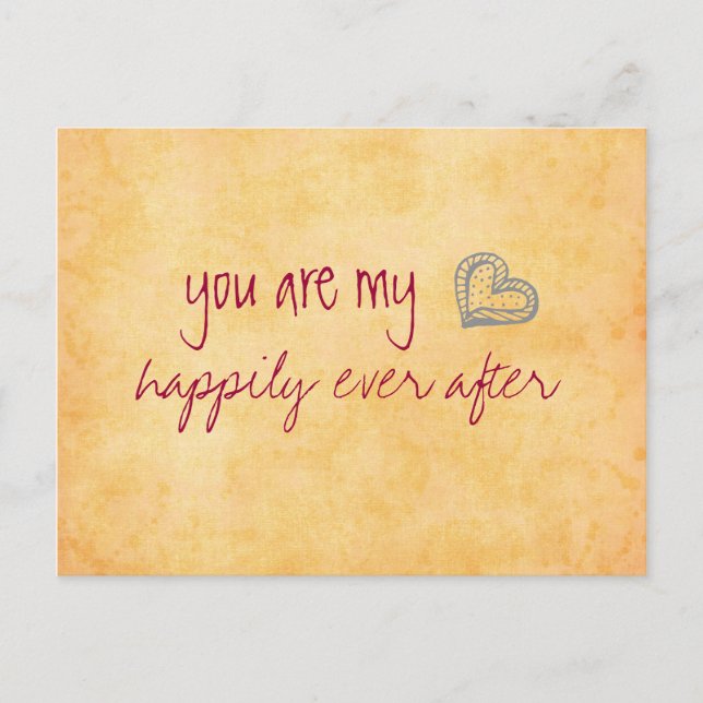You are my happily ever after postcard (Front)