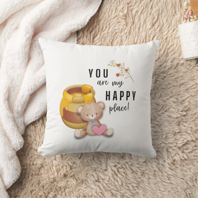 "You are my happy place!" Cushion (Blanket)