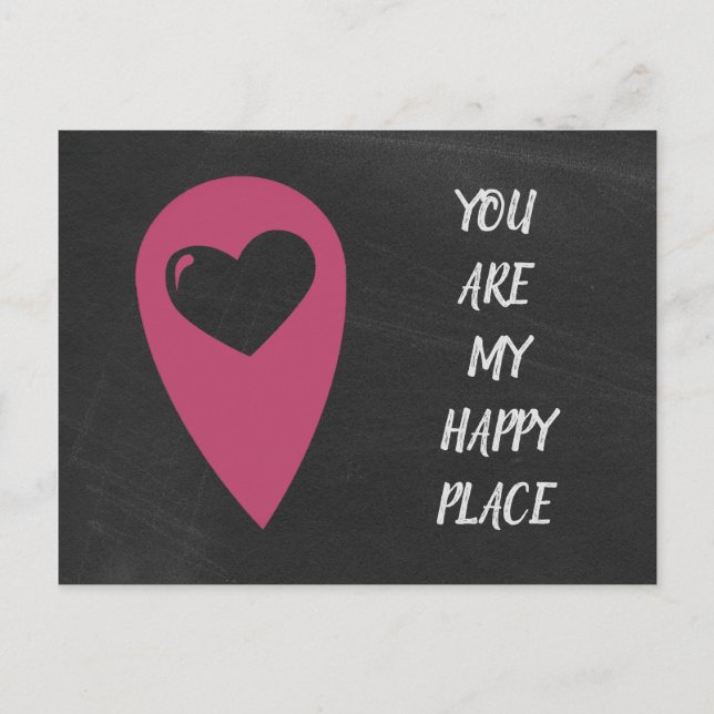 You are my happy place postcard (Front)
