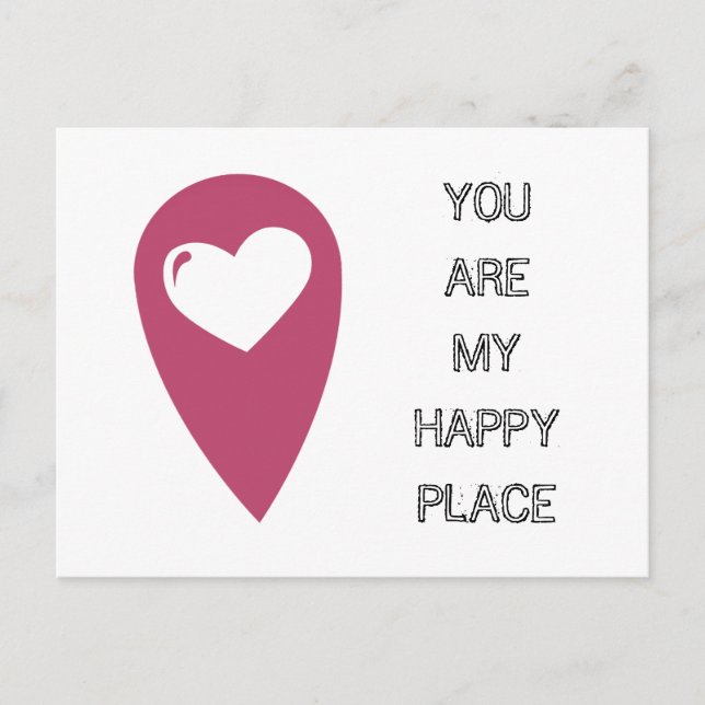 You are my happy place postcard (Front)