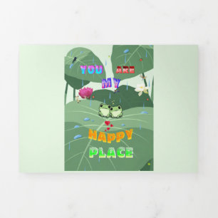 You Are My Happy Place Tri-Fold Holiday Card