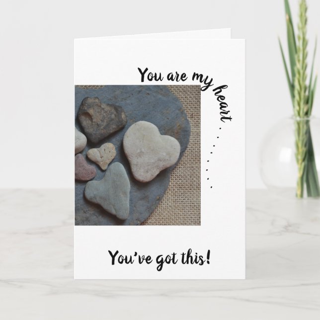 You are my heart . . . Heart Shaped Rocks Card (Front)