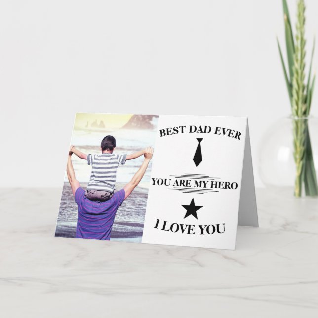 You are My Hero Father's Day Photo Card (Front)