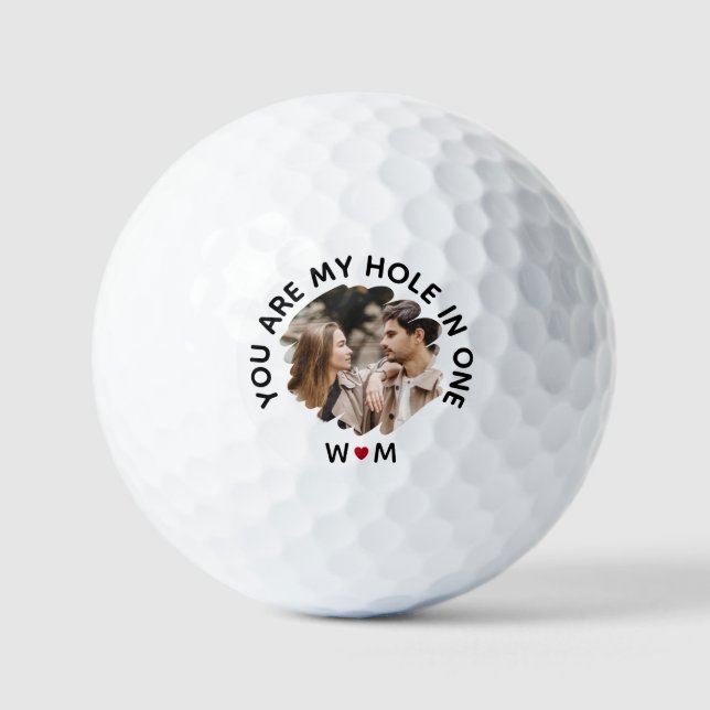 You Are My Hole in One – Custom Couple Photo Golf Balls (Front)