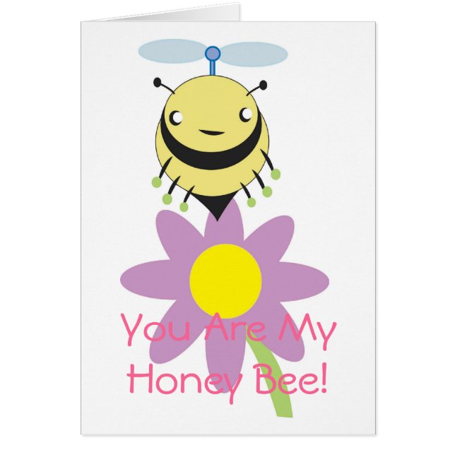 You Are My Honey Bee Love Card (Front)