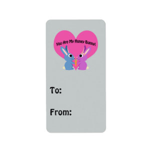 You are My Honey Bunny! Label