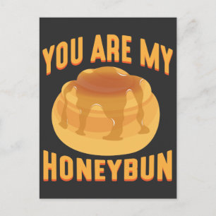 You are my Honeybun Cute Food Lover Couple Postcard