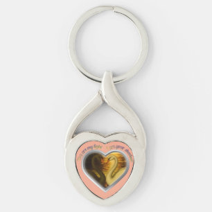 You Are My Light I Am Your Shadow Swan Lake Lovers Key Ring
