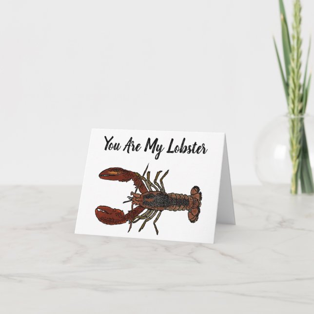 You Are My Lobster Anniversary or Valentine's Day Card (Front)