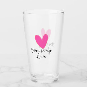 you are my love pink red heart watercolor kidretro glass