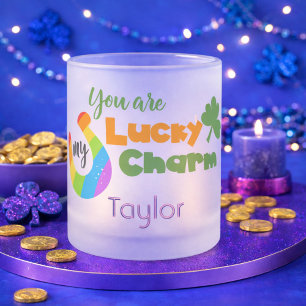 You are my lucky St Patricks Day Frosted Glass Coffee Mug