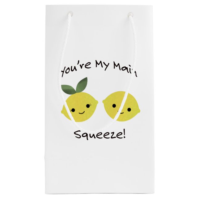 You are My Main Squeeze lemons Small Gift Bag (Back)