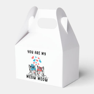 You Are My Meow Meow Couple Cat Valentine's Day Favour Box
