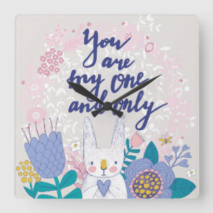 You Are My One And Only Square Wall Clock